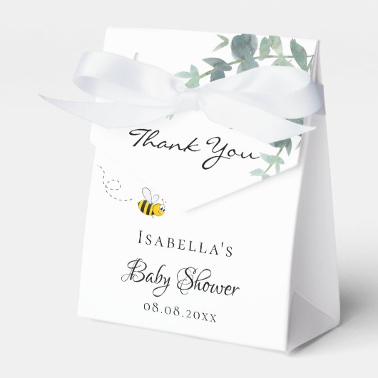 Baby shower moeder om schattige eucalyptus te word bedankdoosjes (Voorkant Zijde)