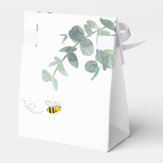 Baby shower moeder om schattige eucalyptus te word bedankdoosjes (Achterkant)