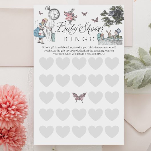 Baby shower moeder-te-zijn Alice in Wonderland Bin