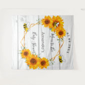 Baby Shower Moeder-to-be zonnebloemen robuuste hou Wandkleed (Voorkant (horizontaal))