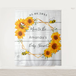 Baby Shower Moeder-to-be zonnebloemen robuuste hou Wandkleed