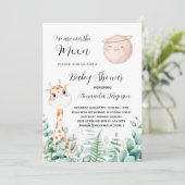 Baby shower-moerasgebied eucalyptusbos kaart (Staand voorkant)