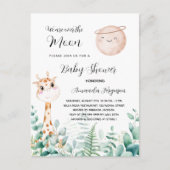 Baby shower-moerasgebied eucalyptusbos uitnodiging briefkaart (Voorkant)