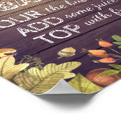 Baby shower MOM-OSA BAR Sign Maple Leaves Pumpkins Poster (Hoek)