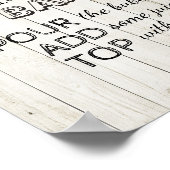 Baby shower MOM-OSA BAR Teken Succulent Rustisch H Poster