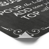 Baby shower MOM-OSA BAR White Flowers Chalkboard Poster (Hoek)