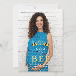 Baby Shower Mom to Bee Quote Bees Couple Photo Kaart