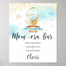 Baby shower momosa bar sign heteluchtballon poster