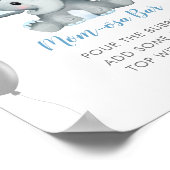 Baby shower Momosa Bar Waterverf Poster (Hoek)