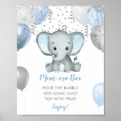 Baby shower Momosa Bar Waterverf Poster (Voorkant)