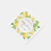 baby shower monogram citrusvruchten - citrusbloem servet (Hoek)