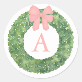 Baby shower monogram envelop afdichtingen Baby roz Ronde Sticker