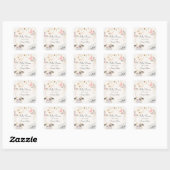 baby shower monogram schattig dierlijk gezichtsmas vierkante sticker (Vel)