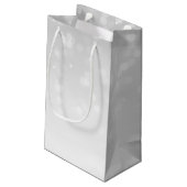 baby shower monogram Silver Bokeh Sparkle Lights Klein Cadeauzakje (Achterkant Gekanteld)