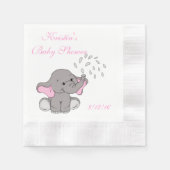 Baby Shower, Mooie Olifant Papieren Servet (Voorkant)
