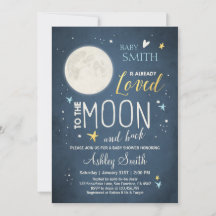 Baby shower Moon and Stars Boy Blue Baby shower