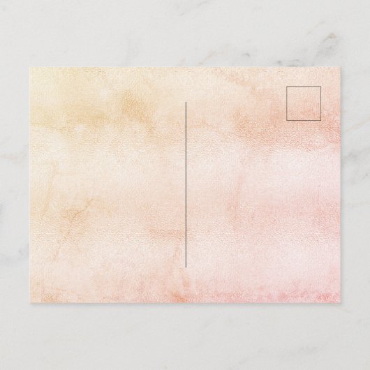 Baby shower Moon blush roos Gold girl Uitnodiging Briefkaart (Achterkant)