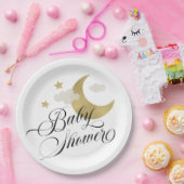 baby shower Moon Stars en Clouds Papieren Bordje (Feest)