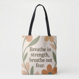 Baby shower motivatie quote Adem in AI-kunst Tote Bag