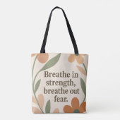 Baby shower motivatie quote Adem in AI-kunst Tote Bag (Achterkant)