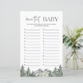 Baby shower Mountain Woodland Name dat Baby (Staand voorkant)