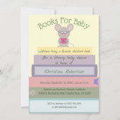 Baby shower Muisbibliotheek in pinken Kaart (Voorkant)