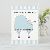 Baby shower Music Thema Kaart (Staand voorkant)