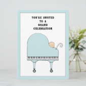 Baby shower Music Thema Kaart (Staand voorkant)