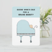 Baby shower Muziek Thema Uitnodiging (Staand voorkant)