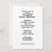 Baby shower Muziek Thema Uitnodiging (Achterkant)