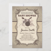  BABY SHOWER - muziekdrum Kaart (Voorkant)