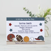 Baby shower MVP/Sports2/Birthday Party-uitnodiging Kaart (Staand voorkant)