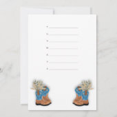 Baby shower naam kleine Cowboy Bootie (Achterkant)