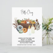 Baby shower najaar flesje Drink uit spel (Staand voorkant)