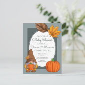 BABY SHOWER | Najaarsuitnodiging van de Herfst Briefkaart (Staand voorkant)