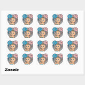Baby shower name survey card vierkante sticker (Vel)