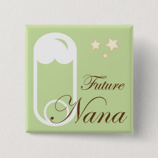 baby shower Nana Pin Vierkante Button 5,1 Cm