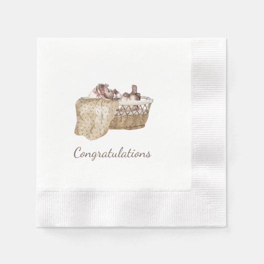  Baby shower Napkin Servet (Voorkant)