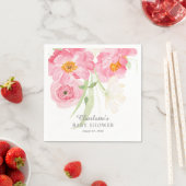 Baby shower Napkins Spring Blossom Floral Servet (Insitu)