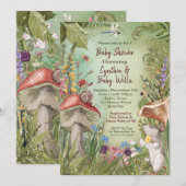 Baby shower Natuur Woodland Kaart (Voorkant / Achterkant)