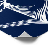 Baby shower Nautical Anchor Welcome Navy Poster (Hoek)
