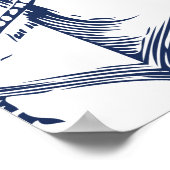 Baby shower Nautical Anchor Welcome White Poster (Hoek)