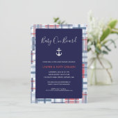 Baby shower - Nautisch, Preppy, Marine Kaart (Staand voorkant)