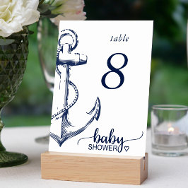 Baby shower Nautisch referentietabel Kaart