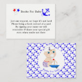 Baby shower nautische jongens Schattige zeeman bla Informatiekaartje (Voorkant / Achterkant)