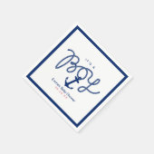 Baby shower Navy Blue Anchor Boy Nautisch Servetten (Hoek)