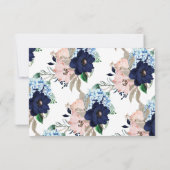 Baby shower Navy & Blush Woorden van Wijsheid Kaar Kaart (Achterkant)