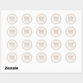 Baby shower neemt een traktspartij in de gunst ronde sticker (Vel)