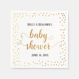 Baby Shower Nepgoud Folie Confetti, Namen & Datum Servet