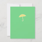Baby shower Neutral Green Umbrella Invitation Kaart (Achterkant)